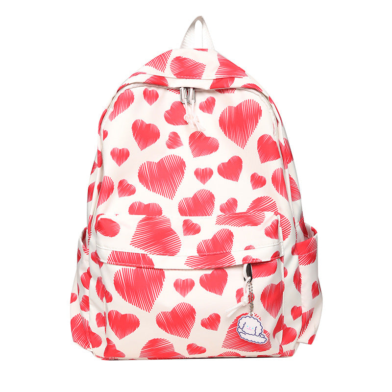 Korean Style Sweet Love Backpack Women's Large Capacity Lightweight