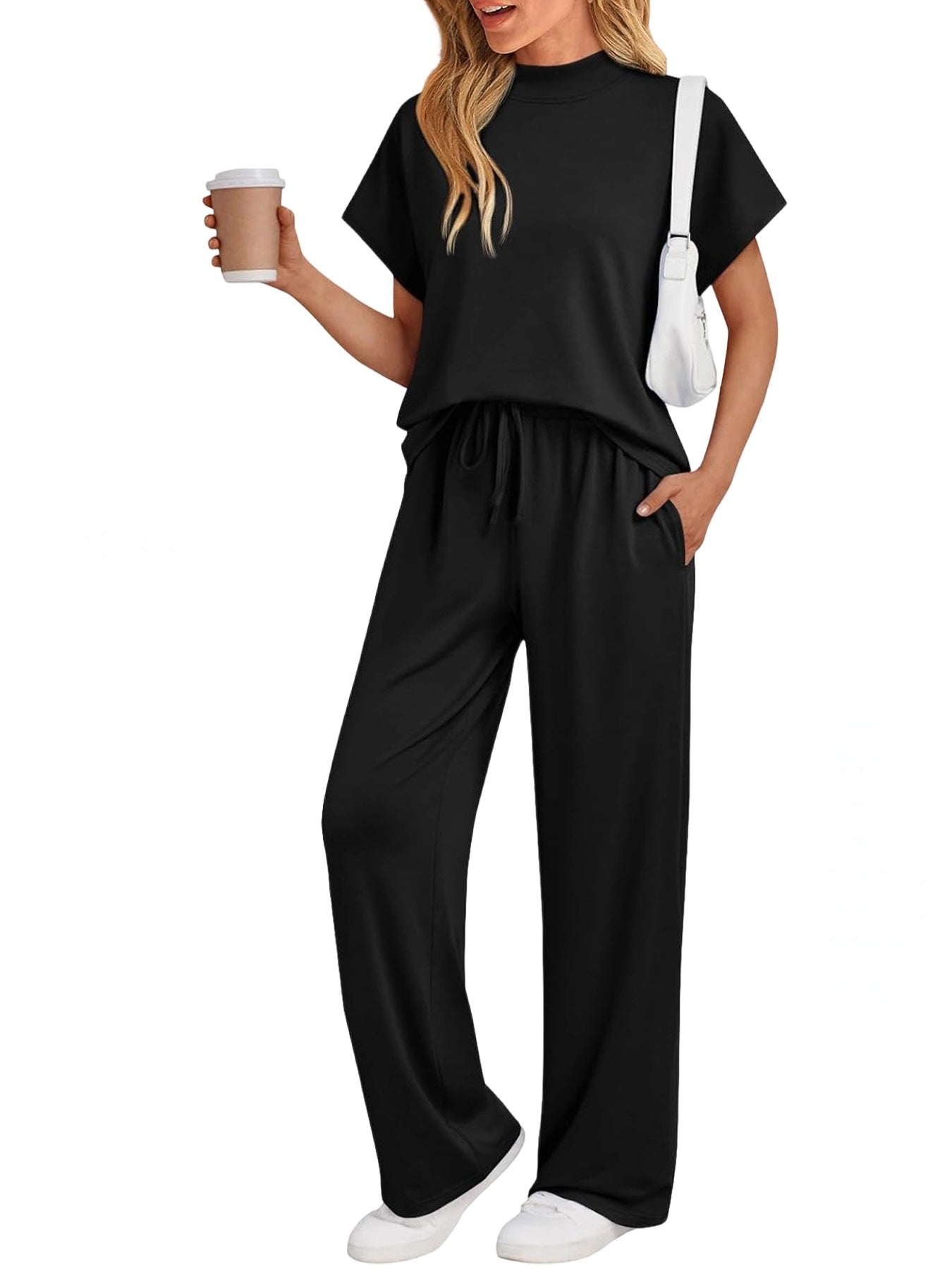 Women's Casual Wear Solid-color Casual Set