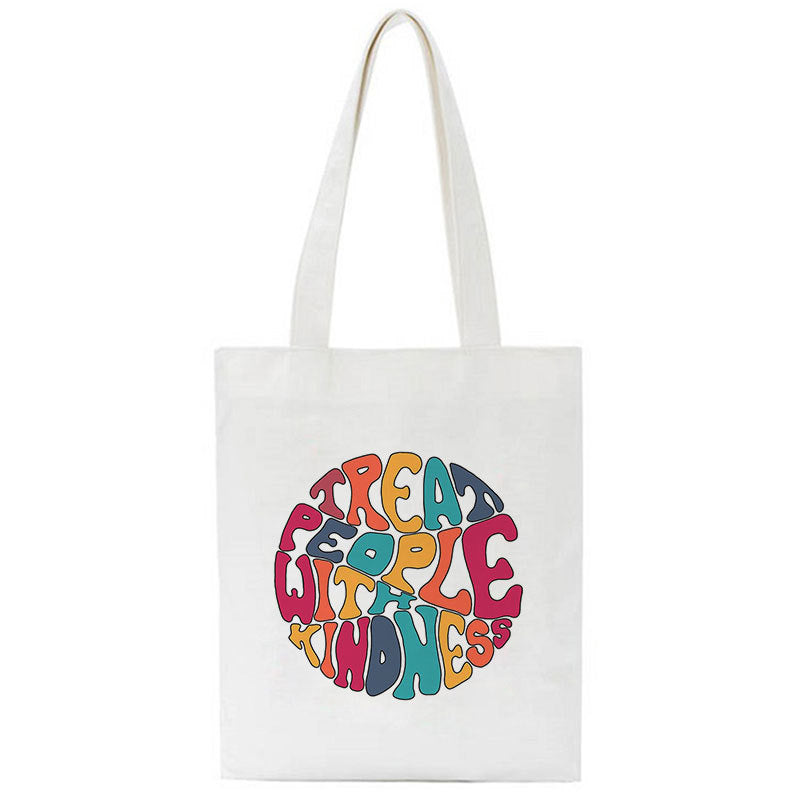 Student Fashion Printed Canvas Shoulder Bag
