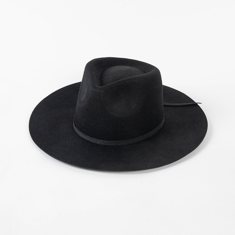 Sløjfe Fashion Afslappet Kronespidsuld Jazz Hat