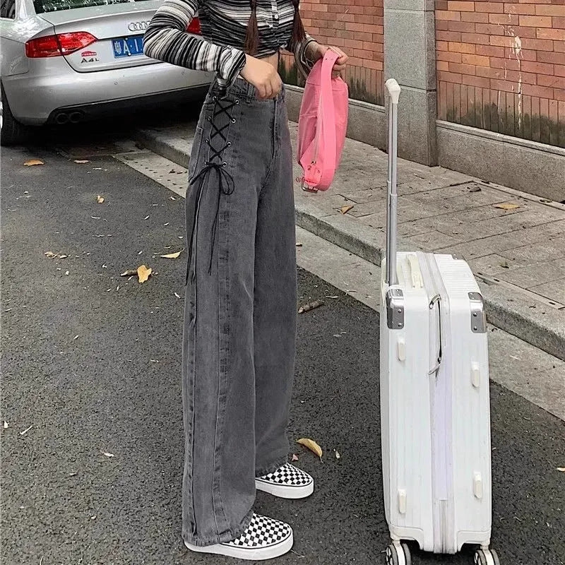 ForårSommer Nye Løse Bukser med Lige Ben, der Passer til Alt og Har Slankende Effekt