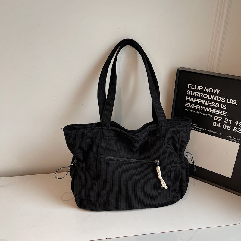 Womens Casual Corduroy Tote Bag Versatile And Easy To Style
