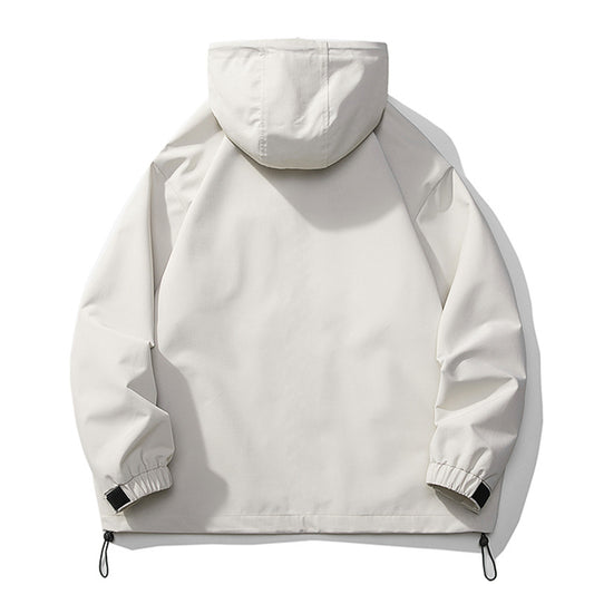 Solid Color Shell Jacket Men's Coat
