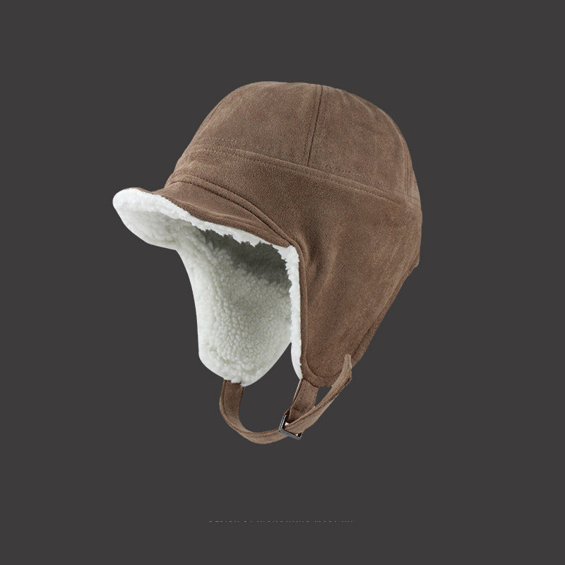 Warm Furry Pilot Locomotive Small Suede Lei Feng Hat