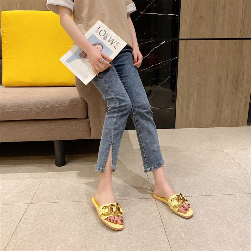 Candy-colored Outer Wear Sandals And Slippers Women