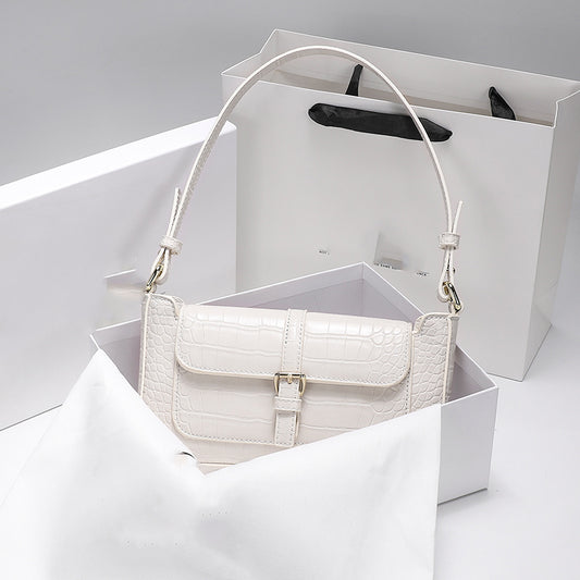 Genuine Leather Crocodile Pattern For Underarm Women