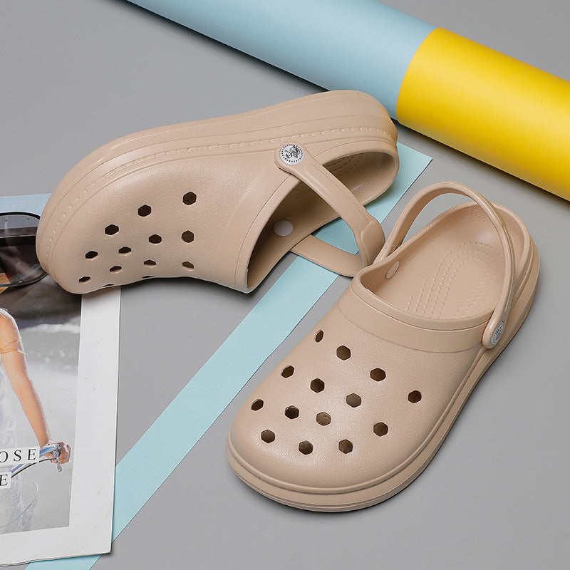 White Sandals Dual-use Non-slip Size 47 Soft Bottom Large Size Black Slippers