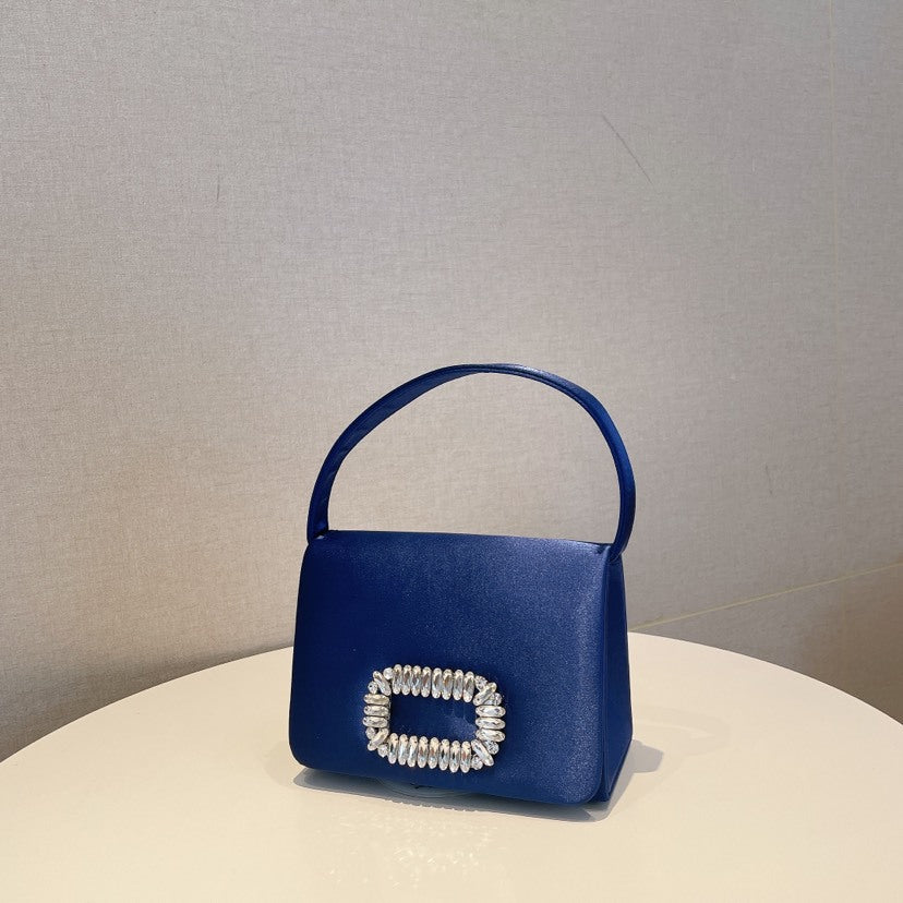 Rhinestone Chain Nylon One-shoulder Hand Messenger Bag