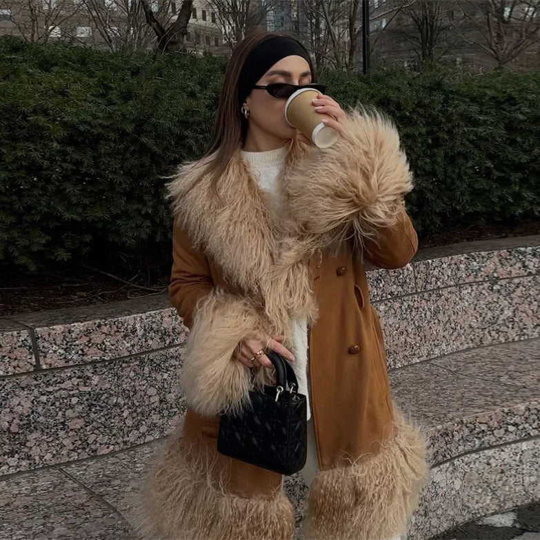 Women's Retro Street Mid-length Comfortable Coat