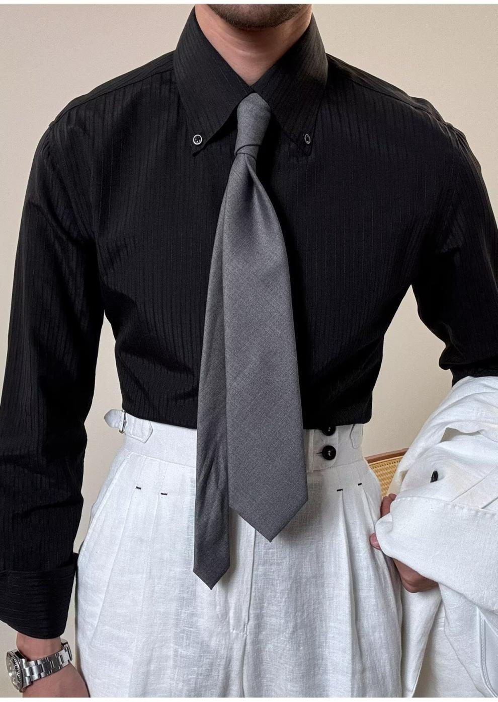 Men's Striped Slim-Fit Casual Fashion Shirt