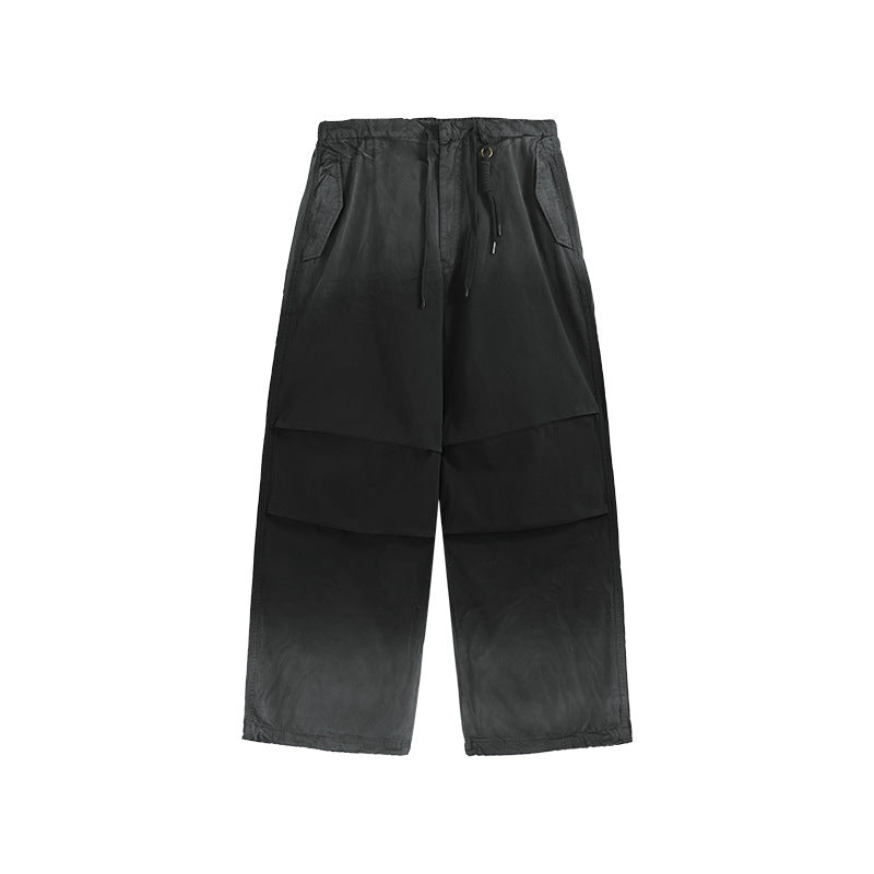 Vaskede wide-leg inkjet-overalls til mænd og kvinder