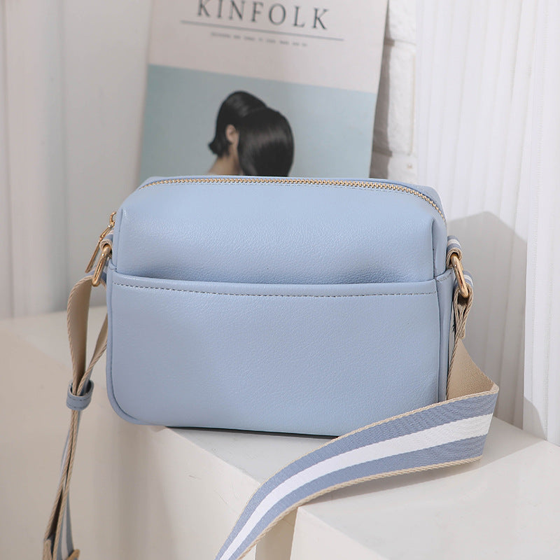 New Cross-border Foreign Trade Solid Color PU Messenger Bag