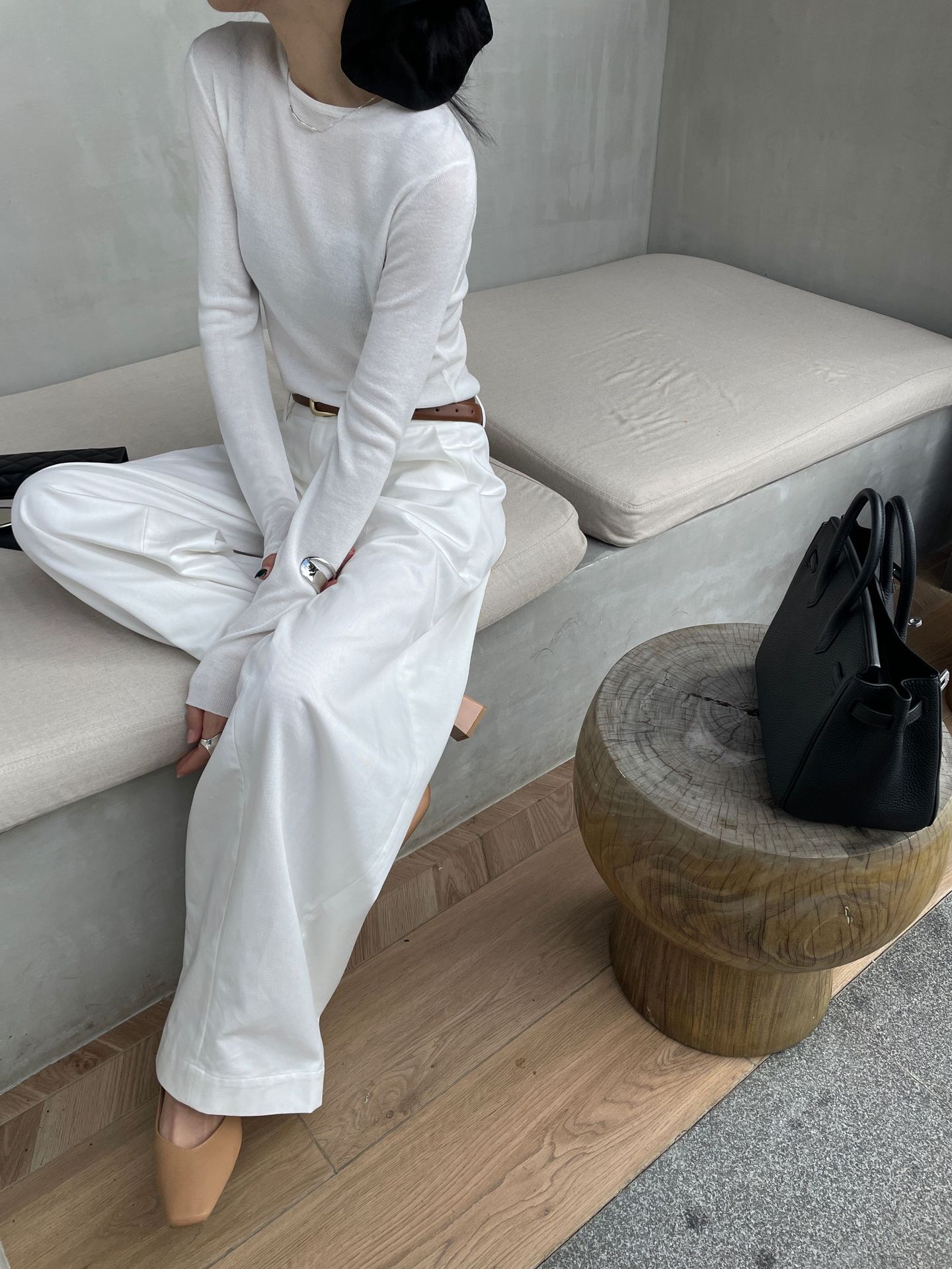 Loose All-match High Waist Commuter Straight-leg Trousers