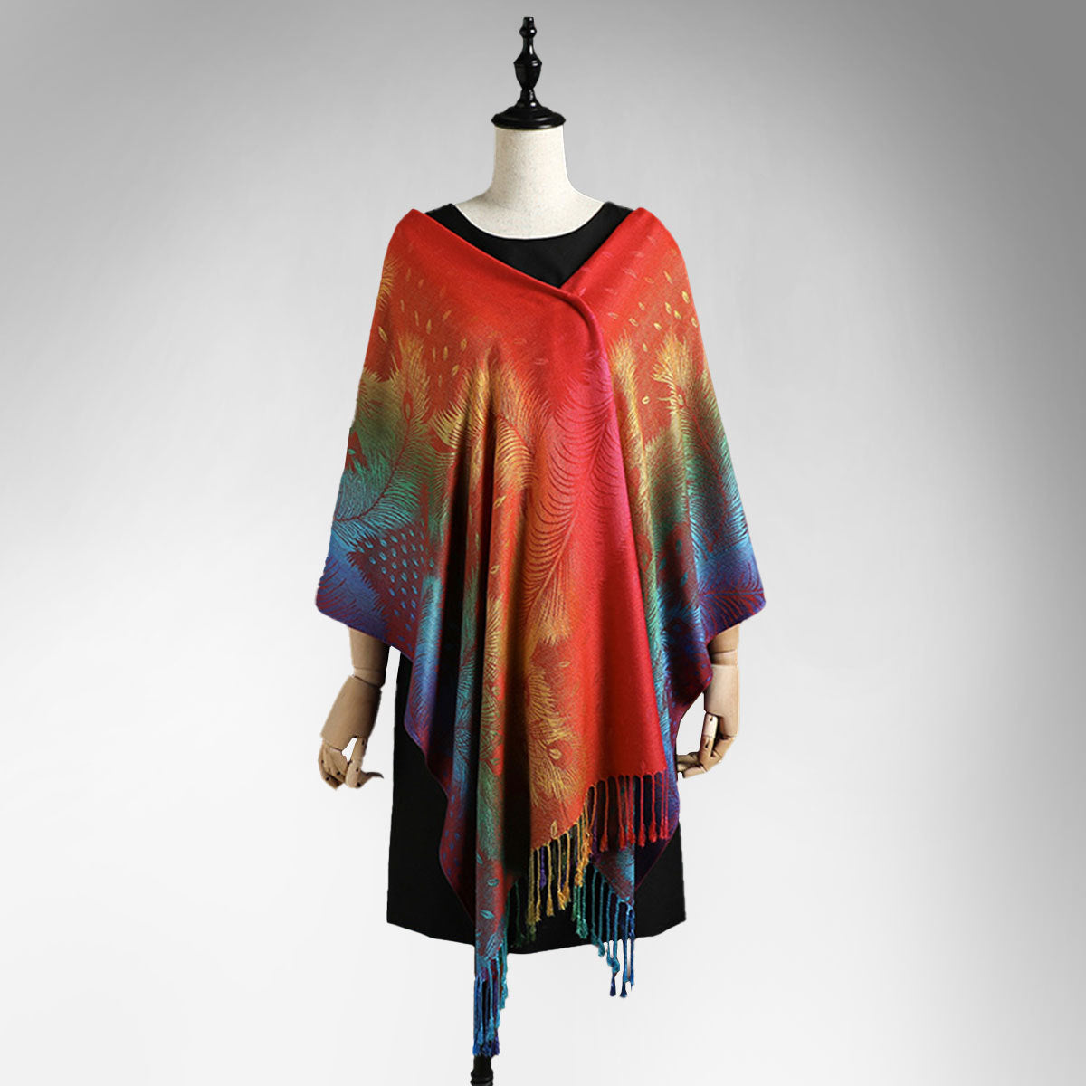 Farvet Jacquard Talma Lang Damekvastfjer