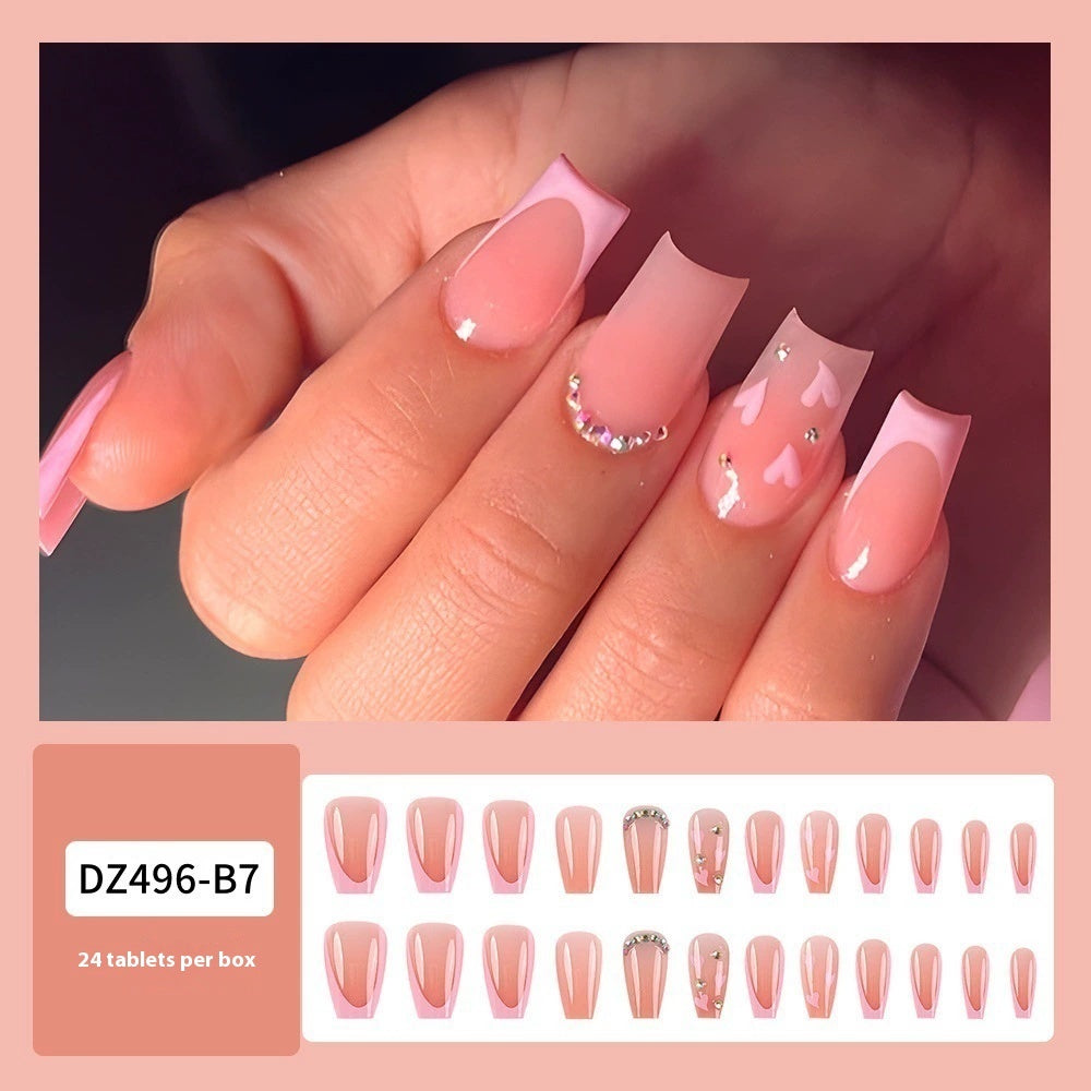 Sweet, French, Simple French Gradient Wear Nail Tip