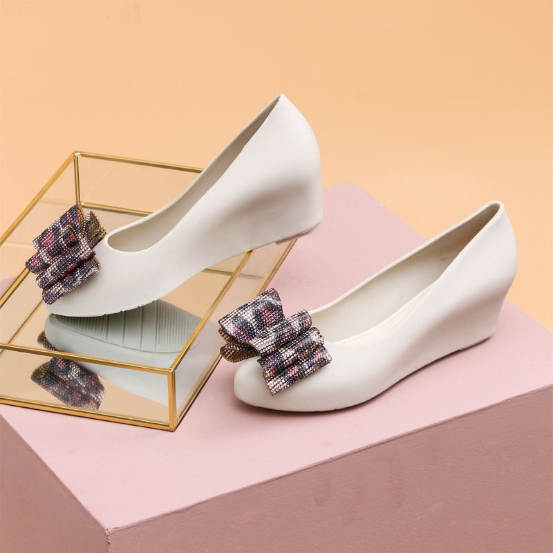 New Summer Women's Shoes Pointed Bow Sandals