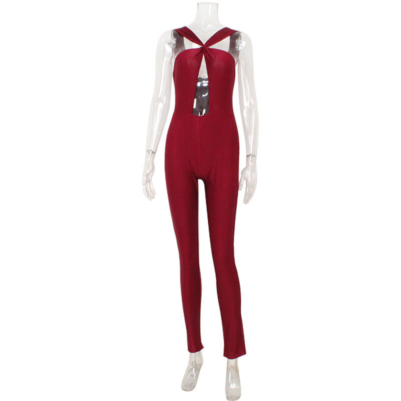 French-style Drapey Slim-fit Straight-leg Trousers