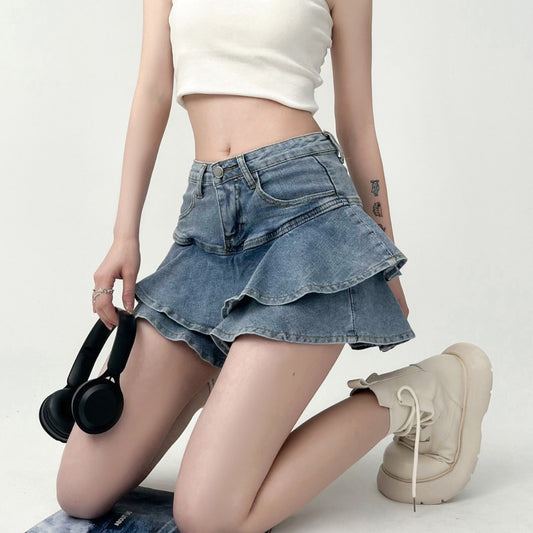 Designer Niche Kropsnær Hot Girl Miniskirt