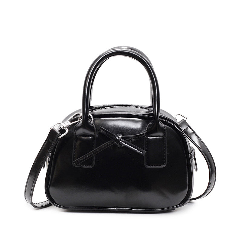 Cross-border Hot Sale Advanced Texture Oil Wax Leather Hand Carrying Bowling Bag