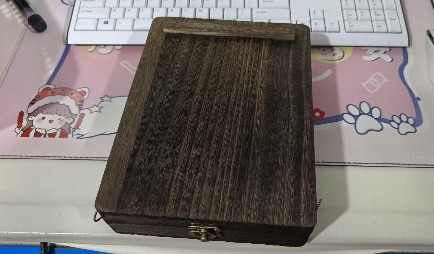 Writers Messenger Wood Box,Multi-Function Artist Tool And Brush Storage Box,Retro Wooden Handmade Portable Crossbody Postman Bag