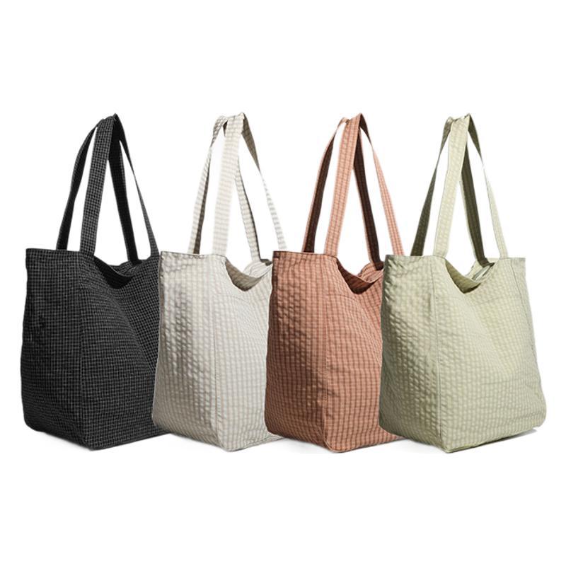 Polyester Striped Seersucker Women's Bag