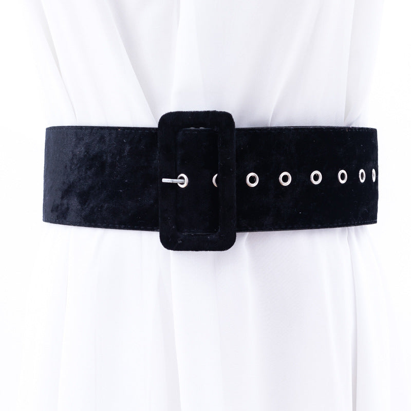 Autumn And Winter Golden Silk Velvet Belt Ladies