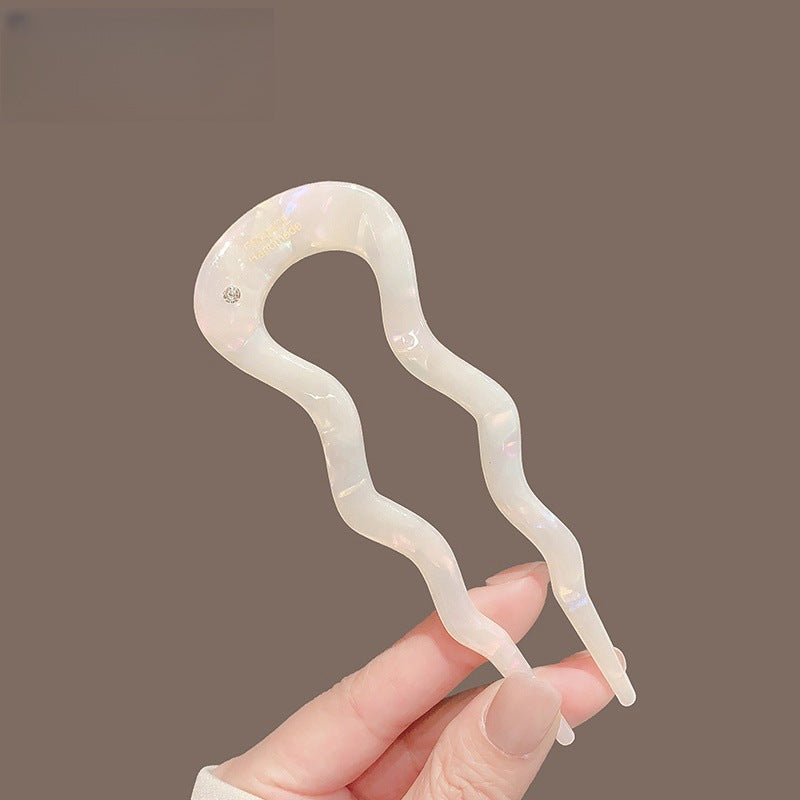 High-grade Acetic Acid U-shaped Hair Pin New Chinese Style Bun Plate