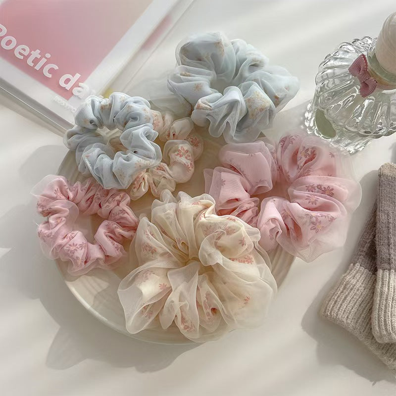 New Mesh Sense Bun Large Intestine Hair Band Female Head Rope