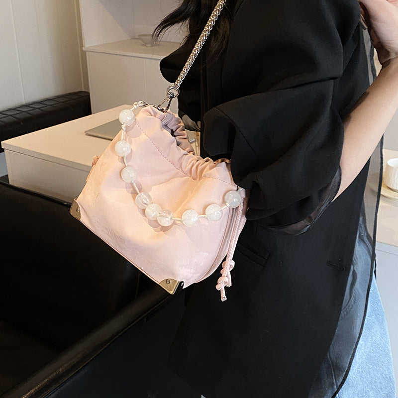 Simple Portable Chain Bucket Bag For Women