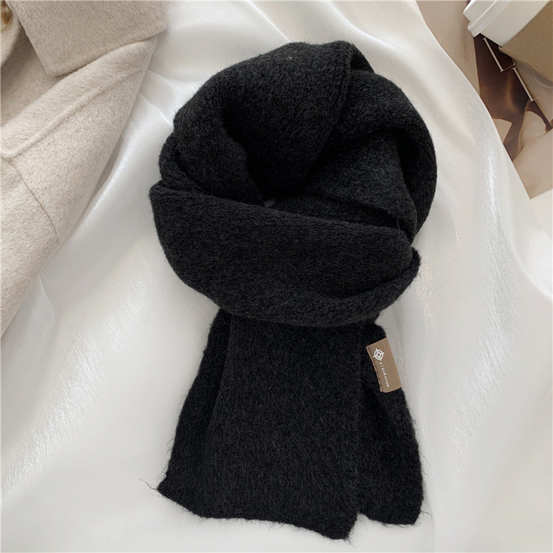Soft Waxy Knitted Cashmere Warm Scarf Student Girl