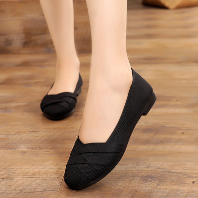 Women's Fashion Cloth Shoes Summer Soft Sole Flat Heel
