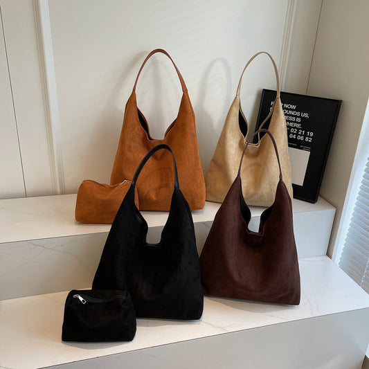 Autumn And Winter Commuter Shoulder Bag Suede Women