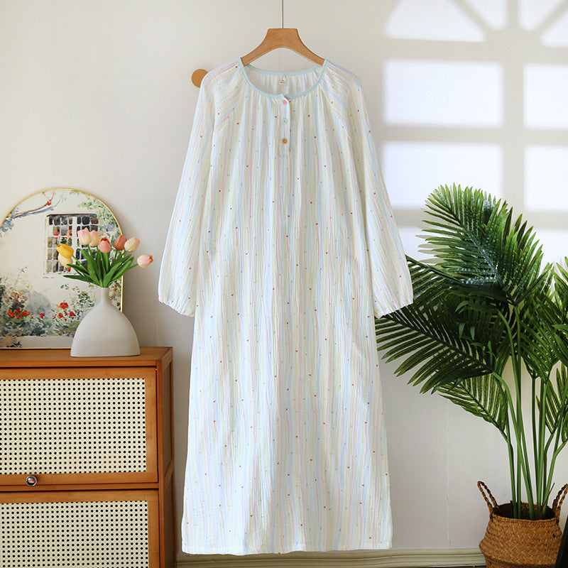 Cotton Yarn Sweet Cotton Candy Home Wear Long-sleeved Trousers Pajamas