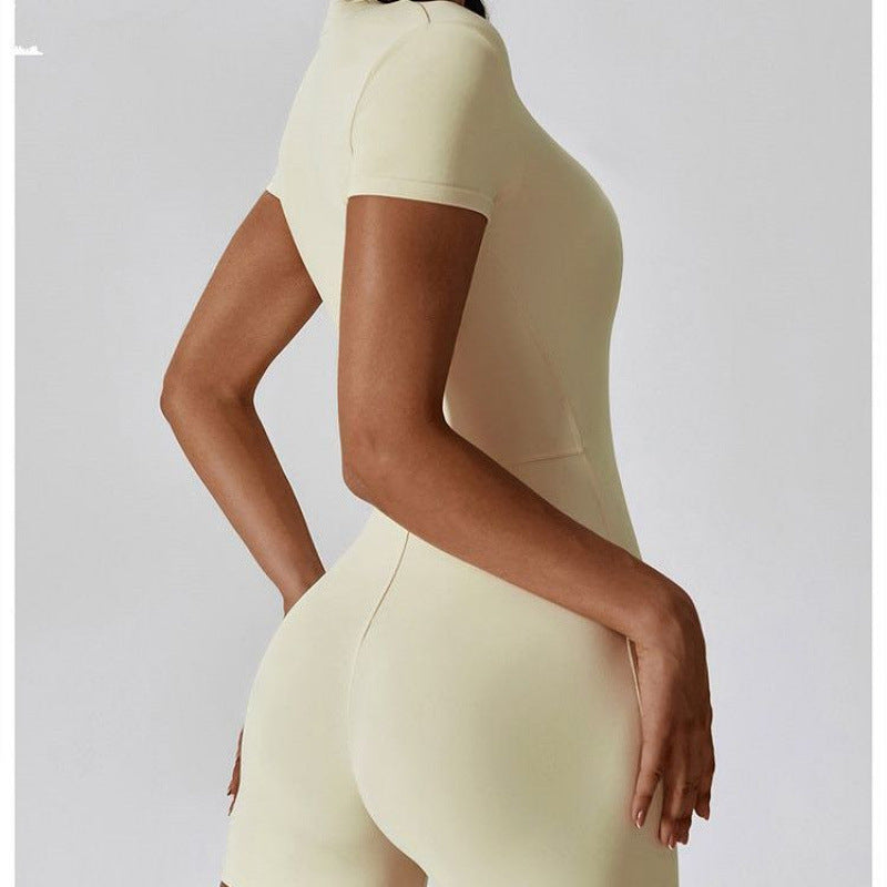 Womens Tight-fitting Dance And Fitness One-piece Shorts