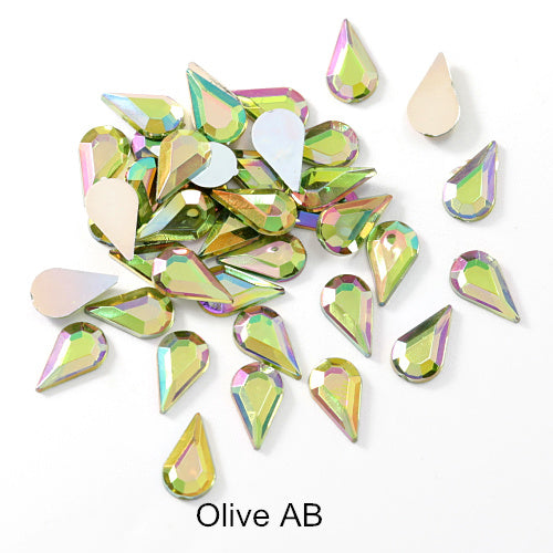 Water Drop Acrylic Flat Bottom Rhinestone DIY Nail Art Patch