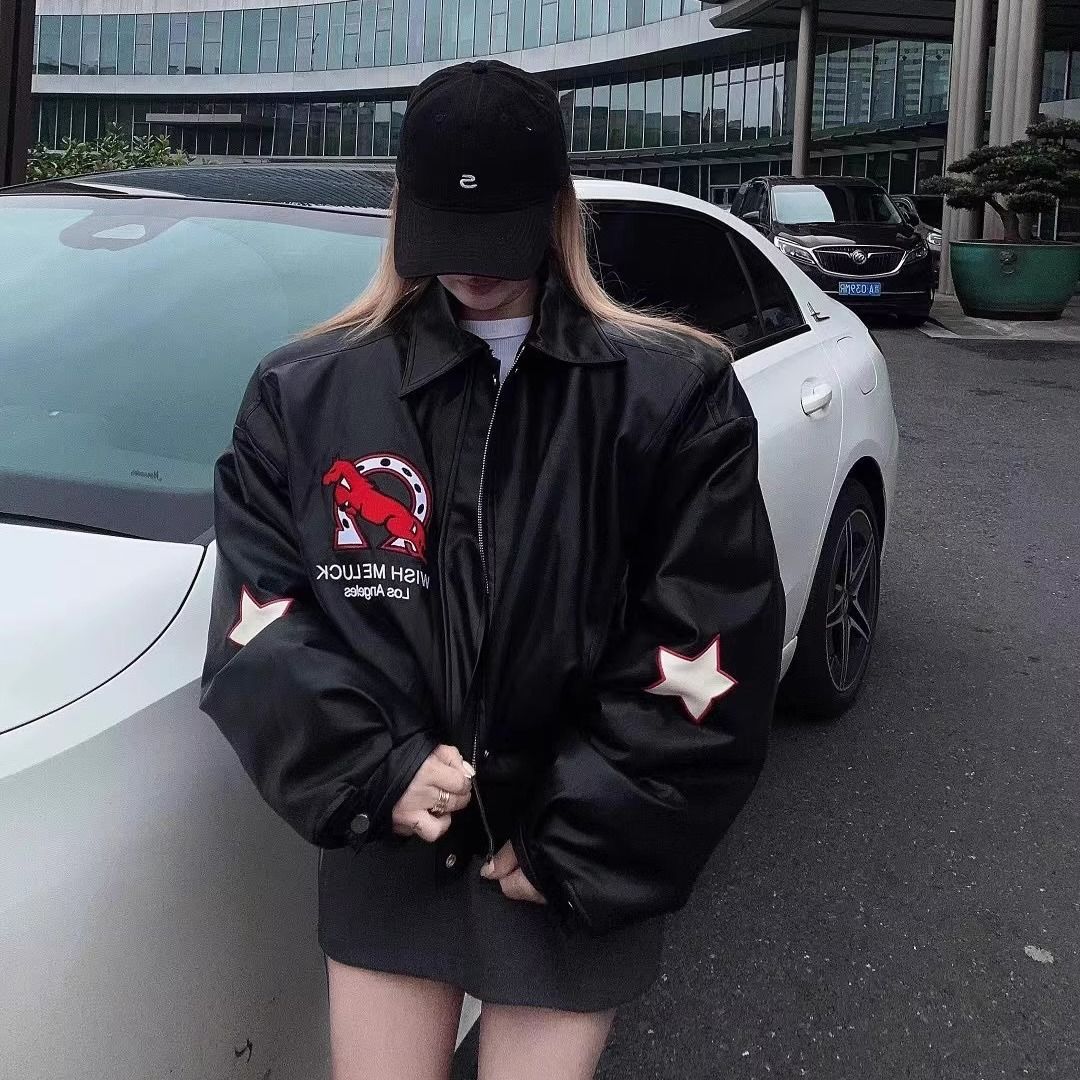Men's And Women's Embroidered Letters Padded Jacket