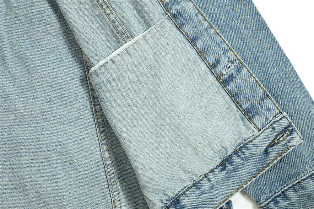 Hip Hop High Street English Letters Patterned Denim Jacket