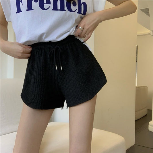 Waffle Casual All-Match Sports Shorts For Women