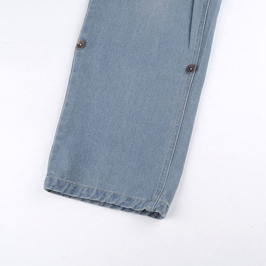 Trendy Women's Blue Hollow Design Personality