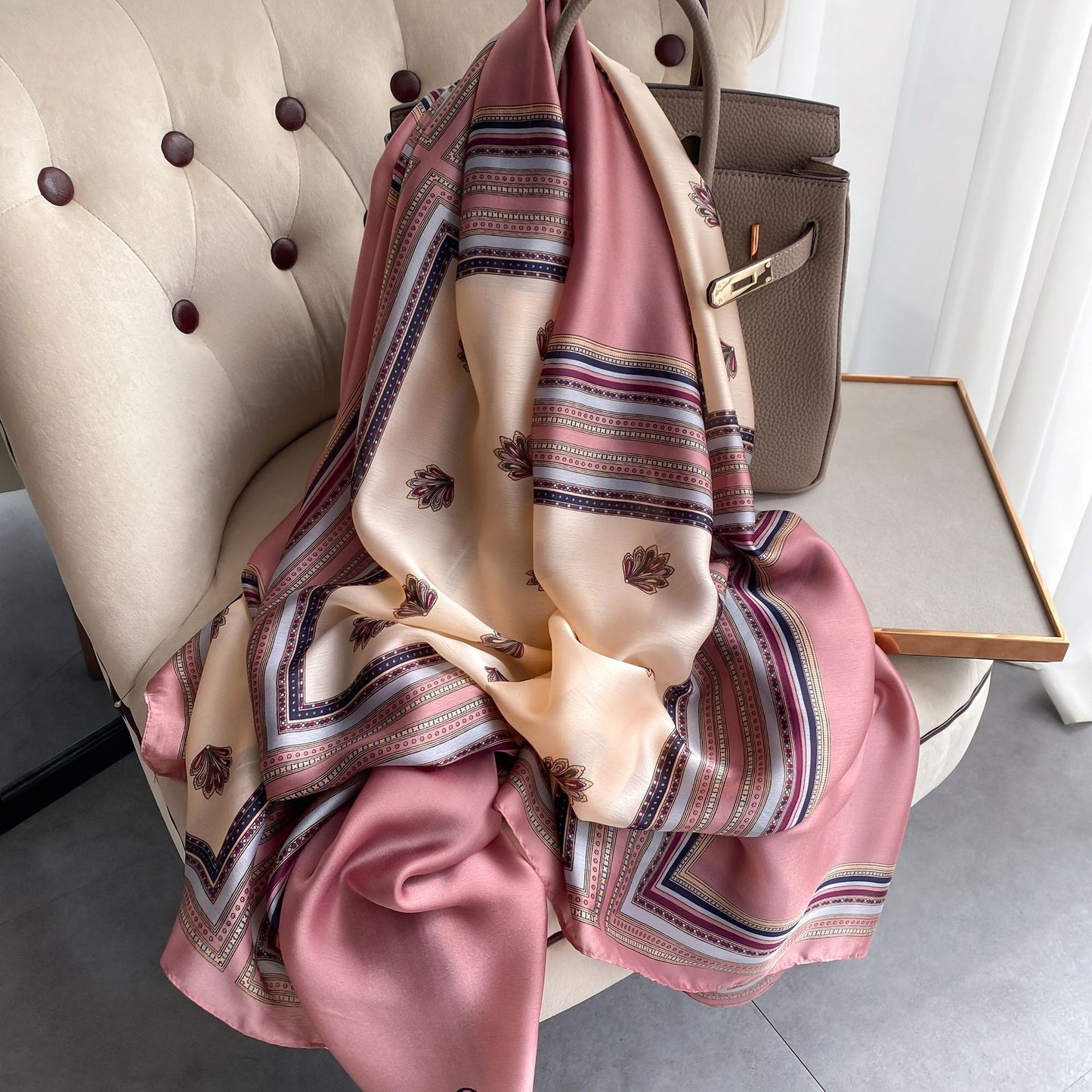 Personalized Printing Scarf Dual-use Air Conditioning Shawl Sunscreen