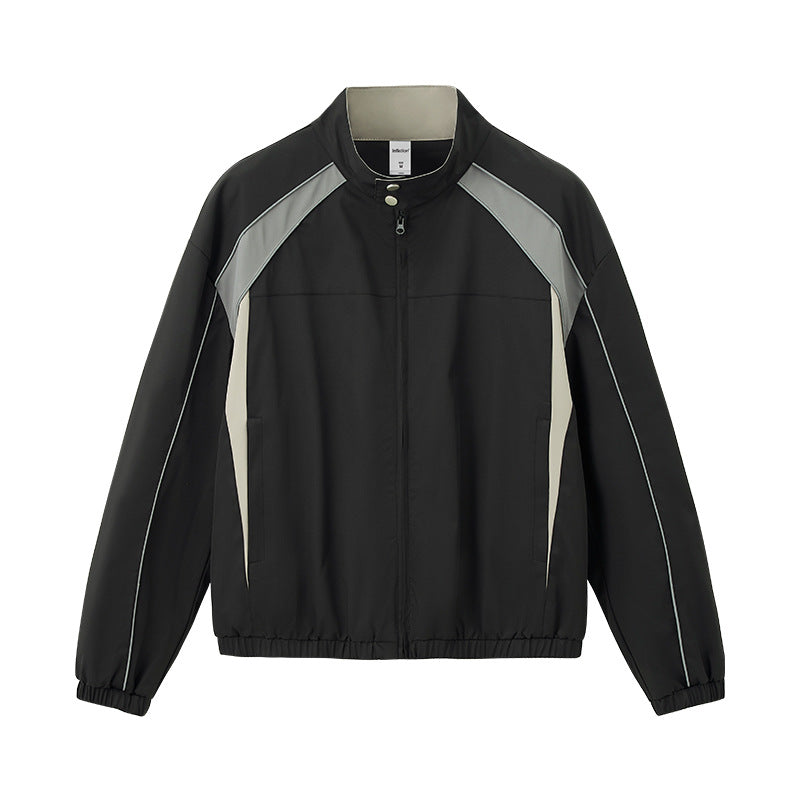 Retro Sporty Autumn New Arrival American-style Racing Suit Jacket With Wide Legs