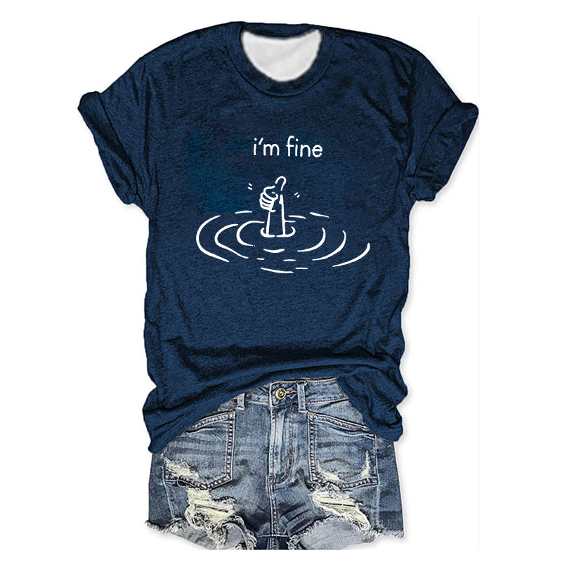 Women's Round Neck T-shirt Summer Quick-drying Cotton-like T-shirt
