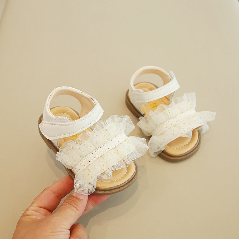 Girls Baby's Shoes Soft Bottom Open Toe Non-slip Toddler