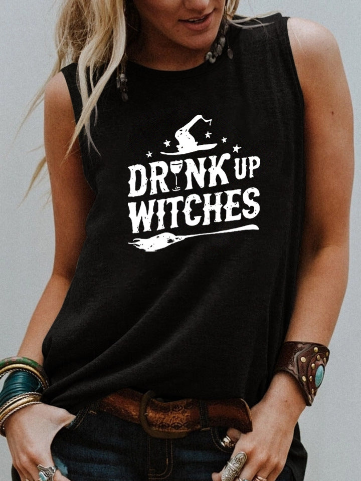 Ærmeløs vest med print, unisex, Halloween