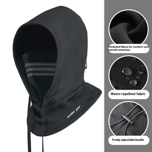Winter Headgear Scarf Integrated Ski Cycling Full Face Thermal And Windproof Hat