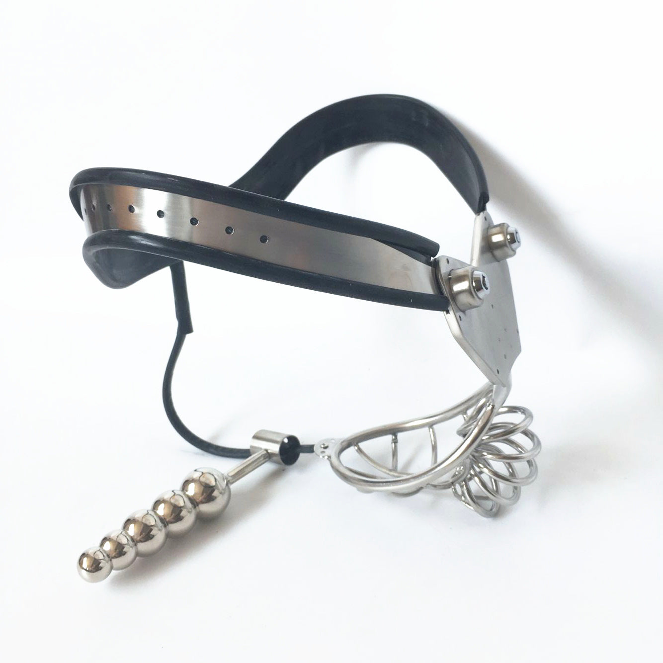 Hollow Cage Men's Stainless Steel Underwear Lock