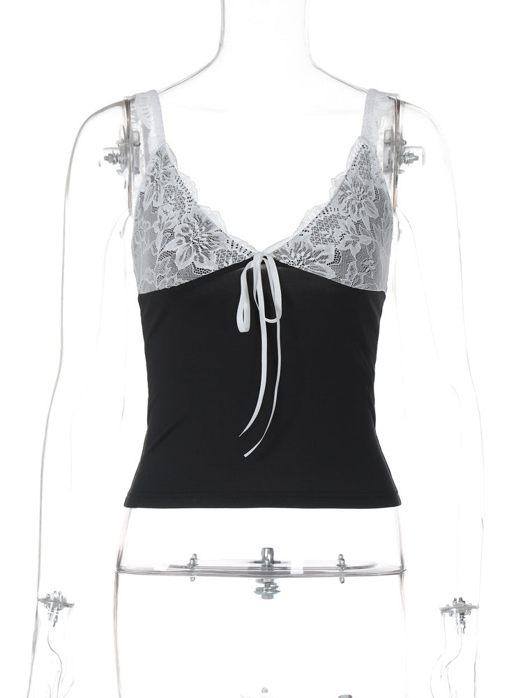 Small Sling Lace Versatile Bottoming Shirt Vest For Women