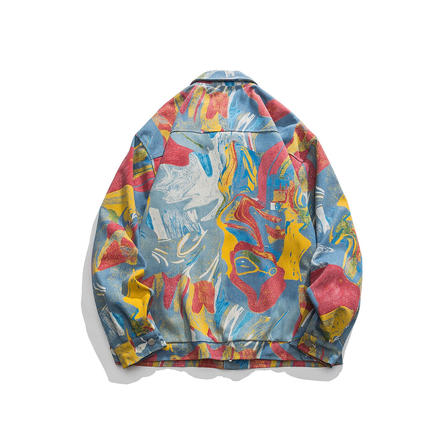 Vintage Ink Painting Graffiti Denim Jacket