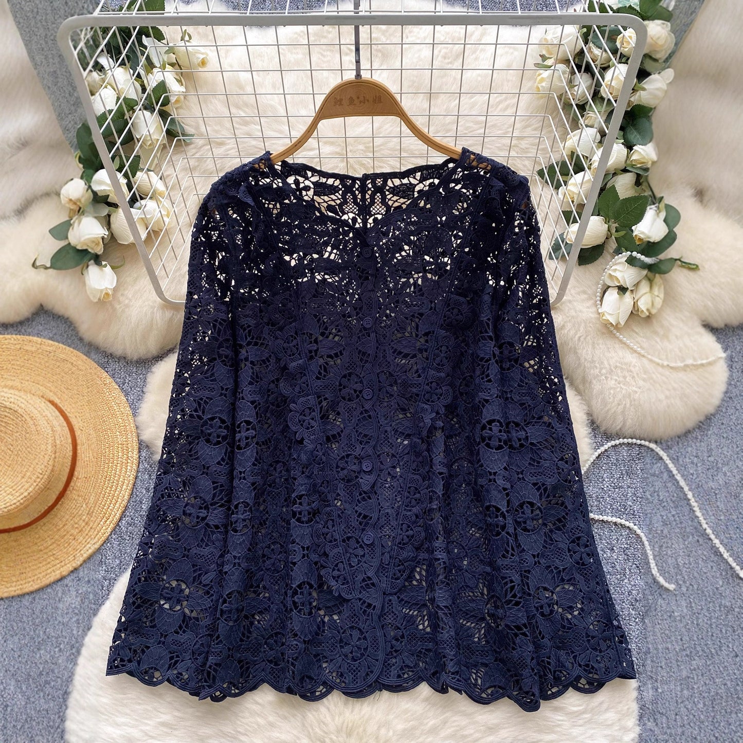 Women's Hollow Out Crochet Lace Top