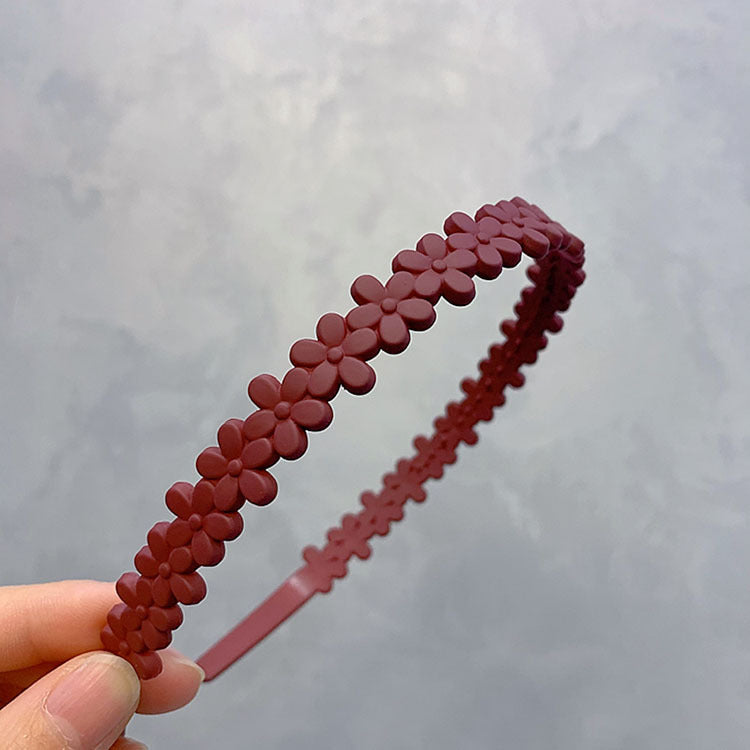 Rubber Paint Frosted Headband Candy Color Head Buckle Fixer Anti-broken Hair Accessories